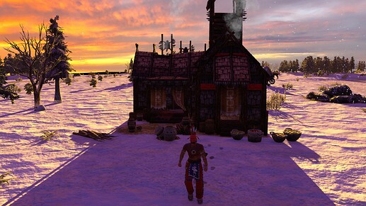 AoE III DE Ká:nien at sunset