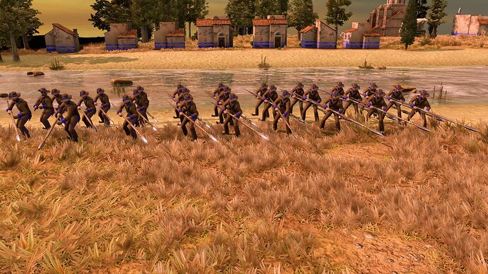 AoE III DE Portuguese Ordinance Pikeman at sunrise