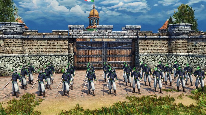 AoE III DE Italians Guard Bersagliere during the day