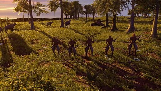AoE III DE Marathan Thuggee at sunset