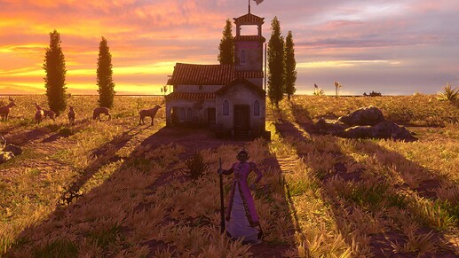 AoE III DE Maria of Portugal at sunset