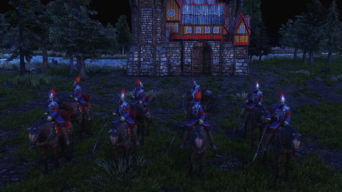 AoE III DE Russian Guard Oprichnik during the night