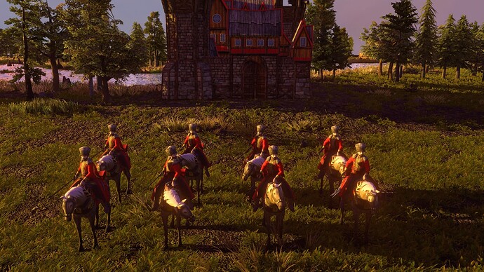 AoE III DE Russian Guard Cossack at sunset
