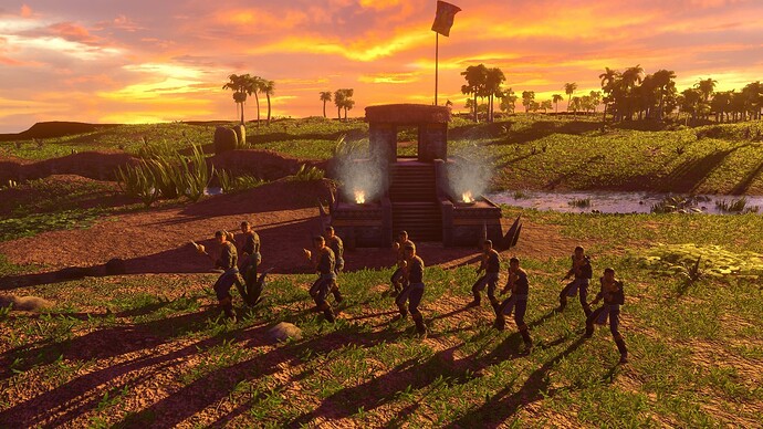 AoE III DE Aztecs Puma Spearman at sunset