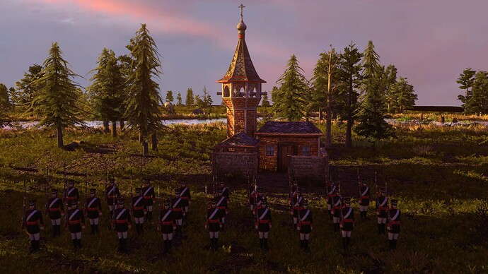 AoE III DE Russian Guard Rekrut at sunset