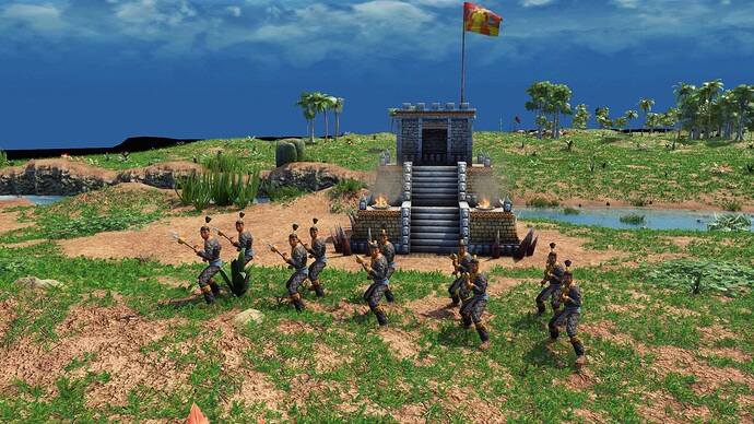 AoE III DE Aztecs Elite Puma Spearman during the day