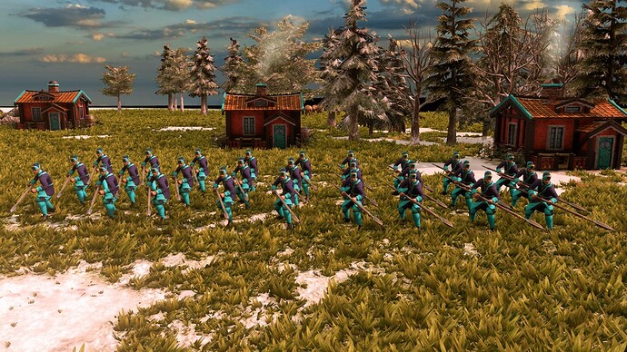 AoE III DE Swedes Dalkarl Pikeman at sunrise