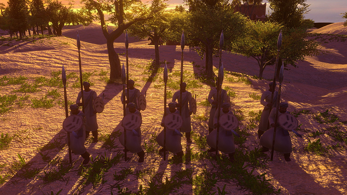 AoE III DE Berber Spearman at sunset