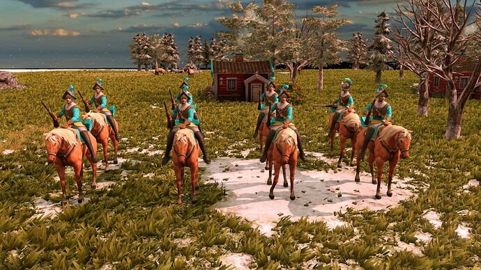 AoE III DE Swedes Veteran Hakkapelit at sunrise