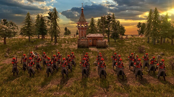 AoE III DE Russian Guard Strelet at sunrise