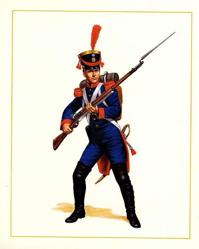 SOLDADO DE INFANTERIA CHILENO 1817