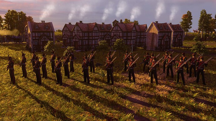 AoE III DE British Guard Ranger at sunset