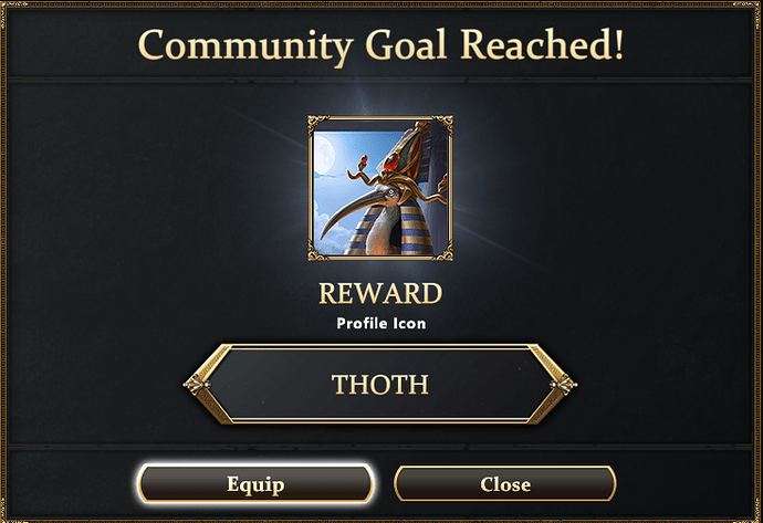 AoMR Thoth reward