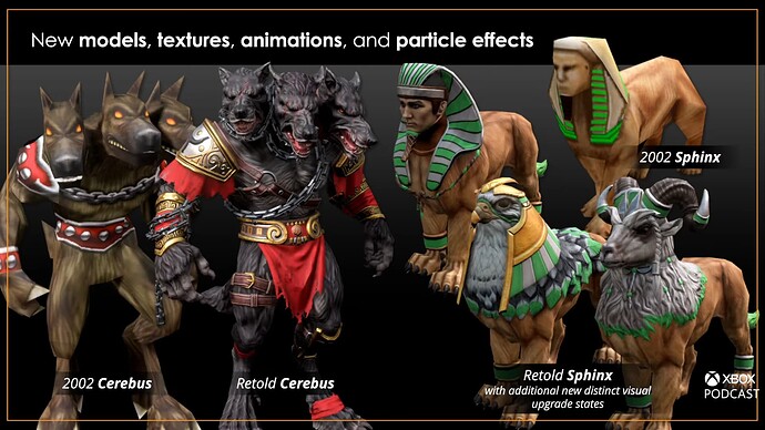 Age of Mythology Retold Cerebus and Sphinx Comparison