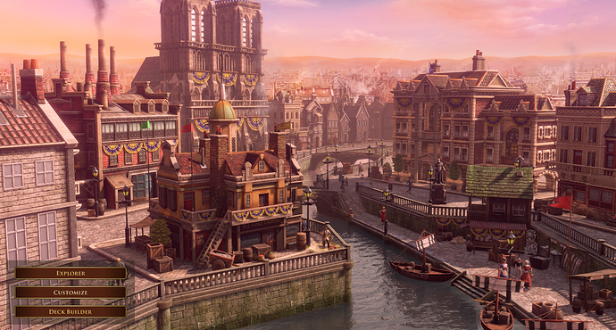 AoE III DE Paris at sunrise