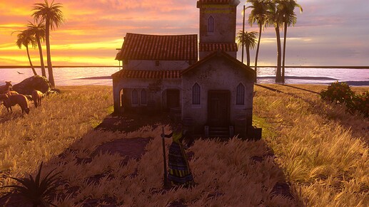 AoE III DE Heroic Villager at sunset