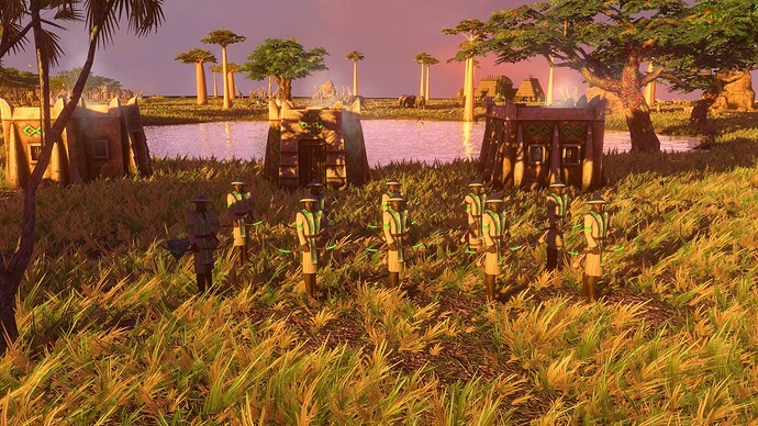 AoE III DE Hausa Elite Fulani Archer at sunset