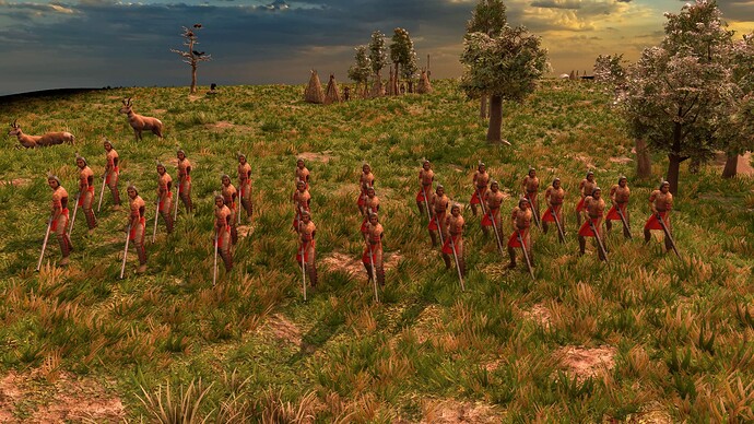 AoE III DE Lakota Elite Wakina Rifle at sunrise