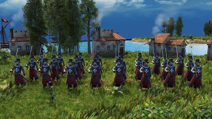 AoE III DE Maltese Guard Dignitaries Hospitaller during the day