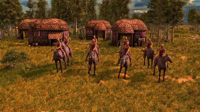 AoE III DE Haudenosaunee Kanya Horseman at sunrise