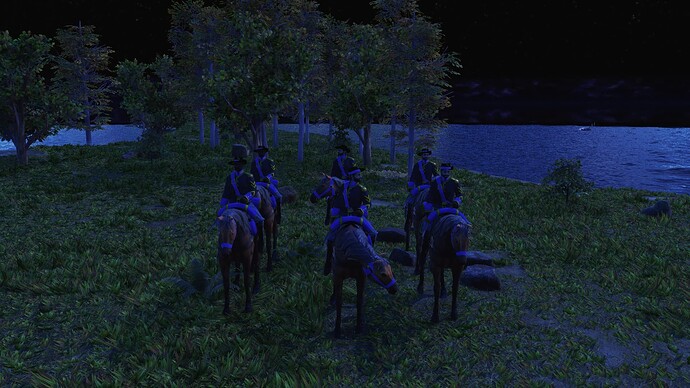 AoE III DE United States Imperial Carbine Cavalry during the night