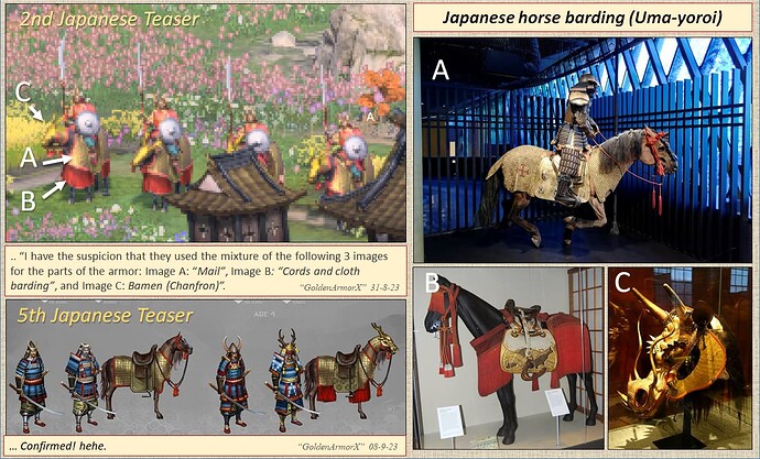 Japanese heavy cavalry Uma yoroi is based on ...