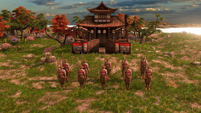 AoE III DE Japanese Ashigaru Musketeer at sunrise