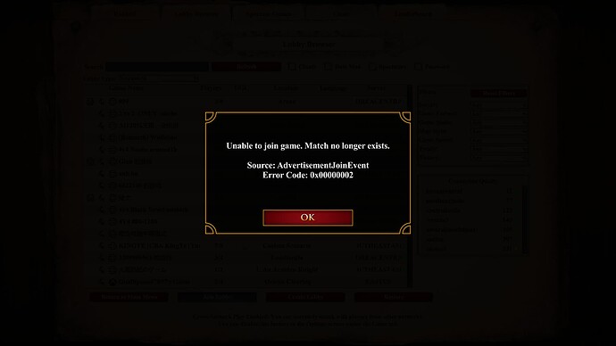 unable to join 2