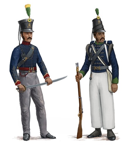 Soldado Brasileño y Cazador de Batallon