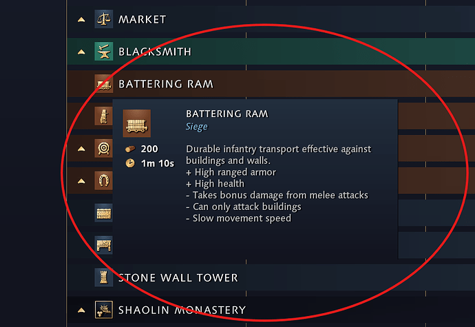 tech tree info for ram opened during match