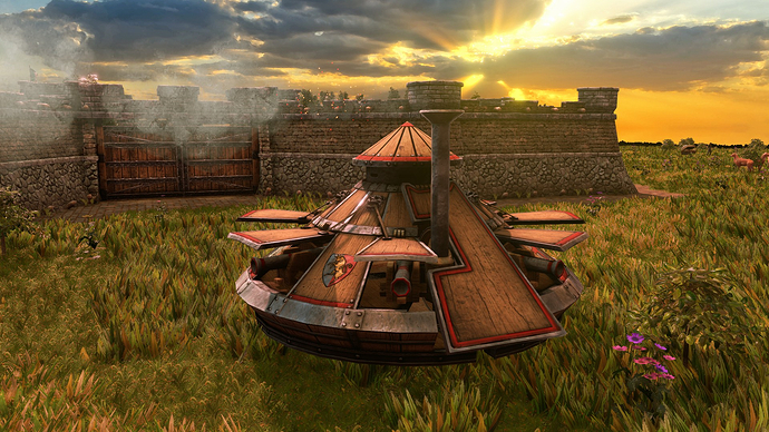 AoE III DE Leonardo's Tank at sunrise I