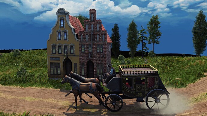 AoE III DE Stagecoach during the day