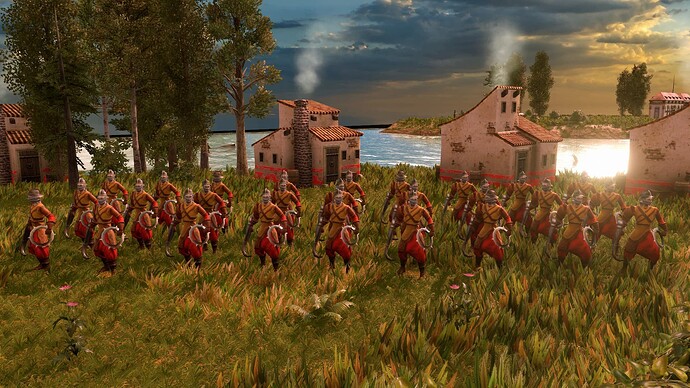 AoE III Maltese Fire Thrower at sunrise