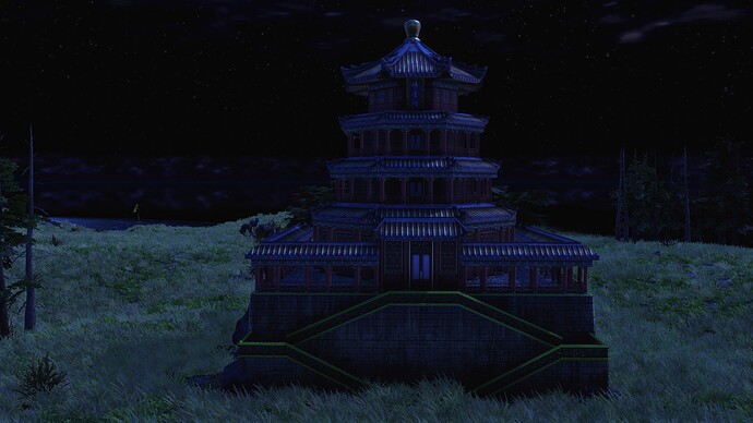 AoE III DE Summer Palace during the night