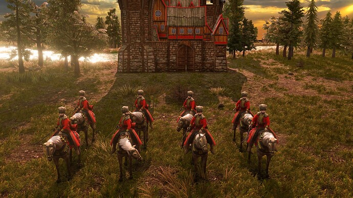 AoE III DE Russian Guard Cossack at sunrise