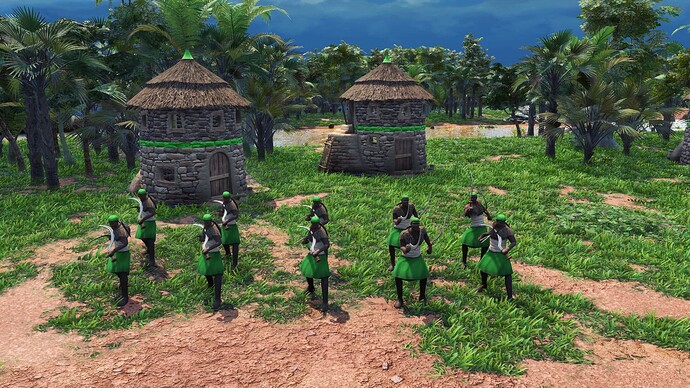 AoE III DE Ethiopians Shotel Warrior during the day