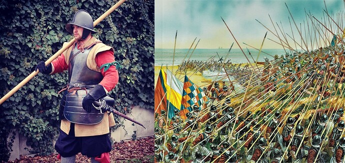 Netherland Pikeman and Pikemen Battle in Newport 1600 a.d.