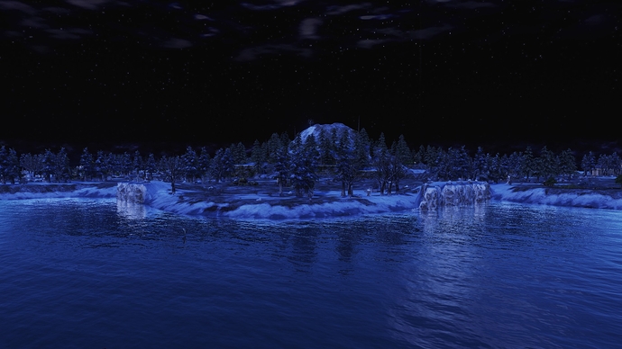 AoE III DE Iceland during the night