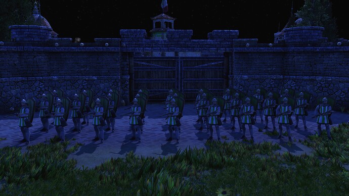 AoE III DE Italians Pavisier during the night