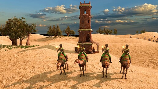 AoE III DE Desert Raider at sunrise