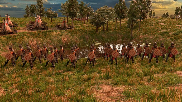 AoE III DE Lakota Legendary Club Warrior at sunrise