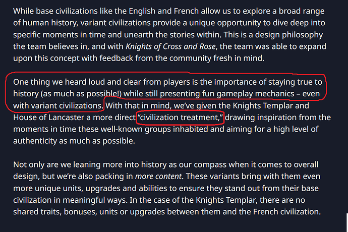 What the devs says about new variants