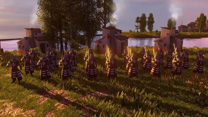 AoE III DE Maltese Veteran Hospitaller at sunset