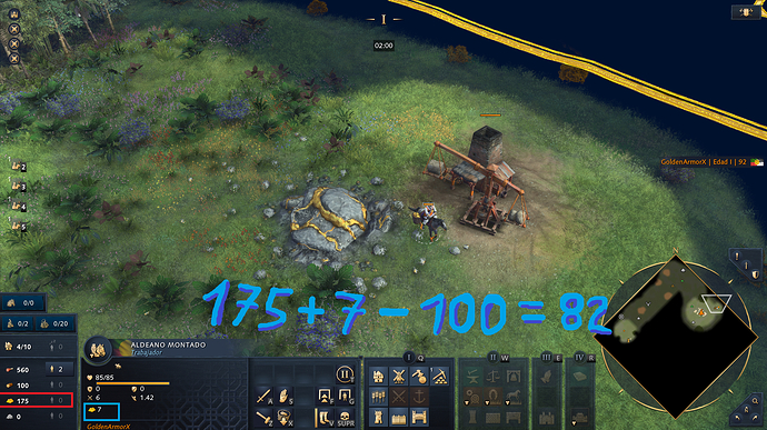 Mounted Villagers BUG none gold 2 minutes
