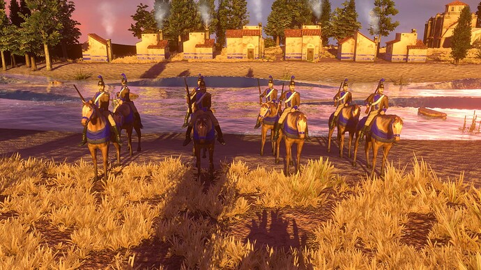 AoE III DE Portuguese Legion Dragoon at sunset