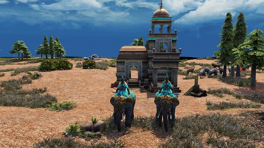 AoE III DE Armored Elephants during the day