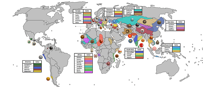 Medieval World Map With Civs that are Needed