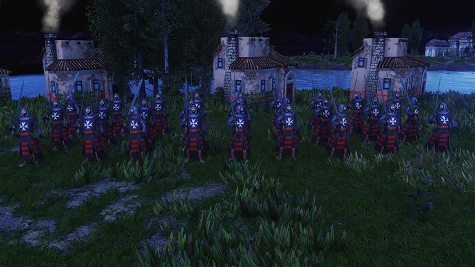 AoE III DE Maltese Guard Hospitaller during the night