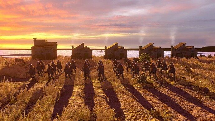 AoE III DE Spanish Rodelero at sunset