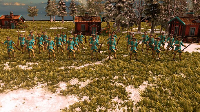 AoE III DE Swedes Guard Carolean at sunrise